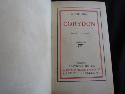 Corydon andre gide nrf - /,