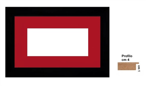 Cornice legno nera opaca - in,
