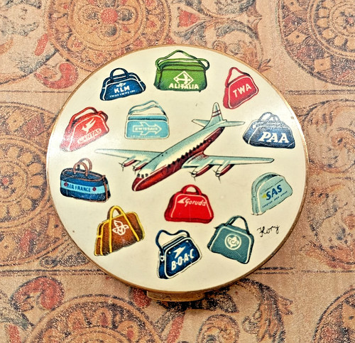 Porta cipria vintage anni - vintage,