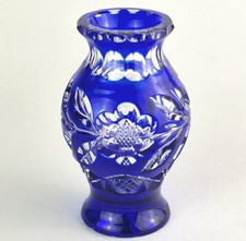 Vaso In Cristallo Vetro Blu