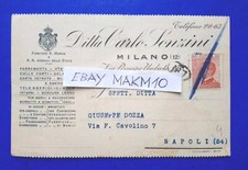 ? CARTOLINA MILANO VIA PRINCIPE UMBERTO 5 NEGOZIO DITTA CARLO SONZINI 1924 ?