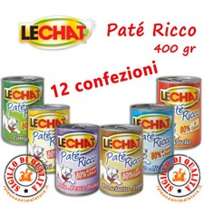 LECHAT Patè Ricco Gatto in Formato Convenienza 400 gr 12 pezzi Gatti pate'