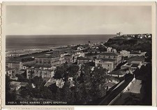 CARTOLINA DI PAOLA COSENZA RIONE MARINA CAMPO SPORTIVO 1954 6-56