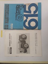 Libretto uso e manutenzione con supplemento trattore FIAT 615DT 1965 originale