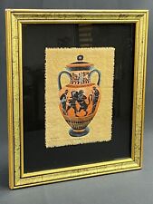 Papiro' Anfora Antico Firmato Carta Papiro Siracusa Anfora Attica