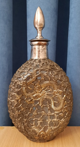 Antique vintage dragon glass - vintage,