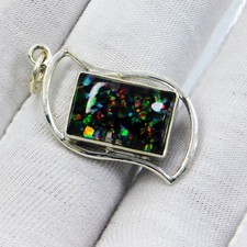 Ciondolo argento 925 opale - ciondolo,