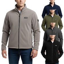 Burton Uomo Felpa Chiusura Lampo Giacca Manica Lunga Alto Pianura Collo Maglione