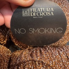 FILATO FILATURA DI CROSA - 10 Palline Caffè "NO SMOKING" #106 - 131yds NOS in Scatola