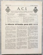 ACI 1927 COPPA LEONARDI VERMICINO TRENTO BONDONE CIRCUITO GARDA NUVOLARI MINOIA