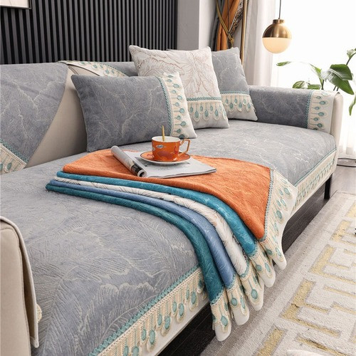 Luxury chenille seater sofa - luxury,