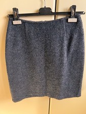 Gonna Marella Tricot 42 Donna Corta Lana Blu Cerniera Calda Nuova Vestiario