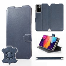 Custodia Mobiwear per cellulari Xiaomi POCO | Cover in vera pelle blu