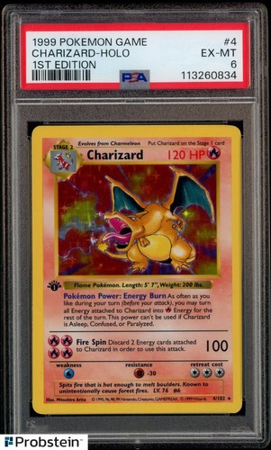 Pokemon charizard holo - charizard, 1a