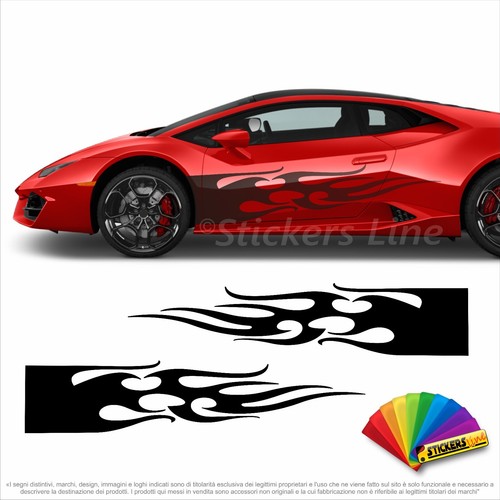 Adesivi fiamme auto tuning