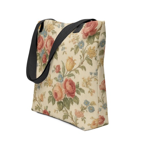 Borsa tote vintage rosa - , stampa