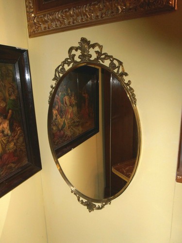 Vintage specchiera ottone art - ottone,