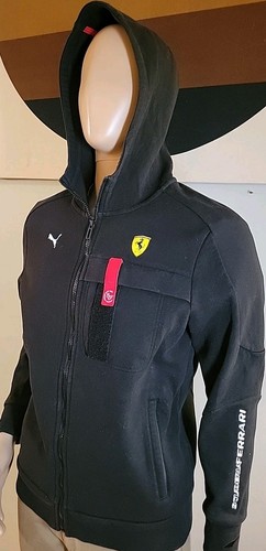 Felpa nera con cappuccio zip - con,