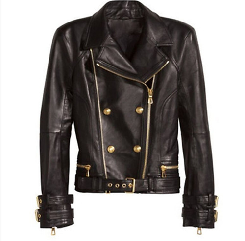 Giacca moto donna nera stile - giacca,