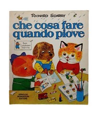 *HH* Richard Scarry Raro Libro Che Cosa Fare Quando Piove 1976 Book 