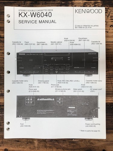Kenwood w6040 manuale di - kenwood, kx-w6040