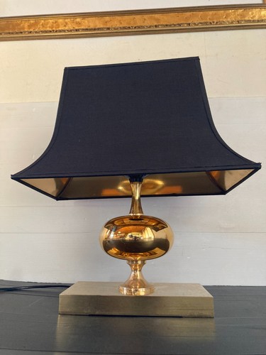 Lampe barbier métal doré - lampe,