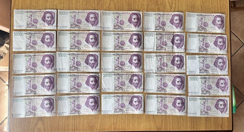 Lotto banconote lire 50000 - 25,