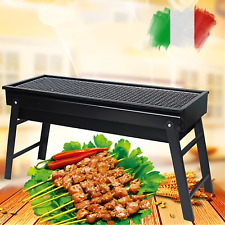 Barbecue BBQ Fornacella Portatile in Acciaio Da Esterno Con Griglia Campeggio