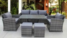 SET TAVOLO E SEDIE CUBO RATTAN