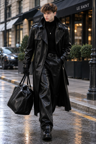 Trench coat uomo - , pelle