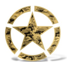 Sticker STELLA MILITARE US ARMY Adesivo Decal Casco Auto Moto Camper Custom Jeep