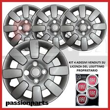 COPRICERCHI 13" R13 FIAT PANDA 03 LOGO ROSSO COPPE RUOTA COPRIRUOTA SET 4 PZ 