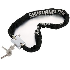 CATENA CORAZZATA ANTIFURTO LUCCHETTO PER SCOOTER MOTO BICI RIVESTITA TESSUTO