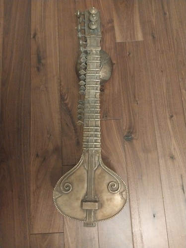 Raro sitar indiano ottone - sitar,