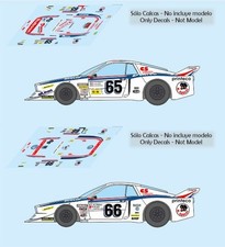 Decals Lancia Beta Montecarlo Le Mans 1982 65 66 1:32 1:43 1:24 1:18 slot calcas