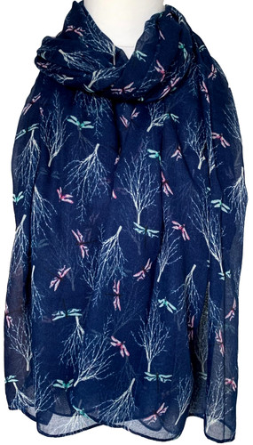 Sciarpa libellula donna blu