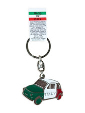 ITALIA Portachiavi ad Anello a catena con Simbolo Italia. Souvenir Made in Italy