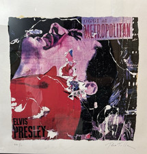 MIMMO ROTELLA - LITOCOLLAGE - 65 x 65 - ELVIS PRESLEY - XVII/L
