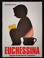 EUCHESSINA poster manifesto Studio Armando Testa Medicine Lassativo Childhood D2