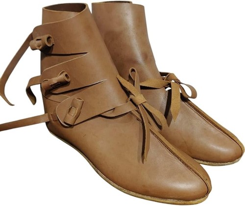 Scarpe medievali pelle - scarpe,
