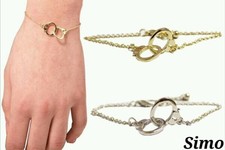 BRACCIALE DONNA UOMO MANETTE COLOR ORO ARGENTO REGALO SCONTI PENDENTI ESTATE