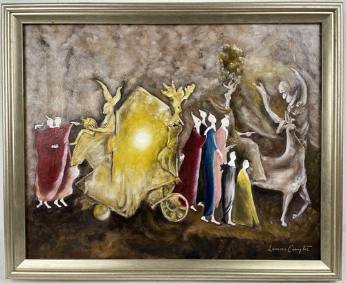 Quadro olio tela leonora - su,