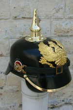 Pickelhaube Elmetto in pelle
