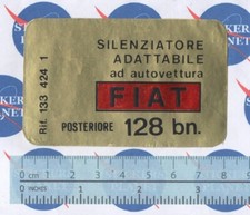 ADESIVO STICKER VINTAGE AUTOCOLLANT AUFKLEBER AUTO TUNING FIAT 128 SILENZIATORE