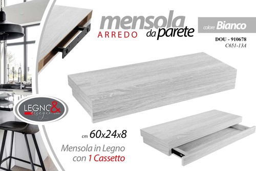 Mensola parete con - , cassetto