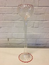 Vaso alto in vetro artistico