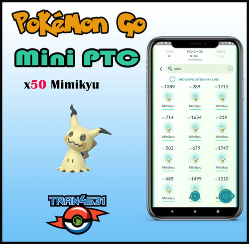 Mimikyu x50 mini ptc - mimikyu,