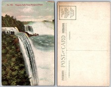 Cartolina Prospettiva Cascate del Niagara Vista Punto