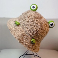 Cappello a secchio donna ragazza alla moda cotone caldo bel design rana berretti