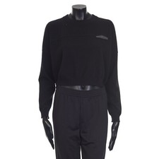 Maglione nero cropped BRUNELLO CUCINELLI 1800$ - ricamo Monili - cashmere